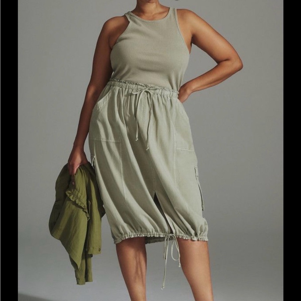 Daily Practice by Anthropologie sage green midi dress